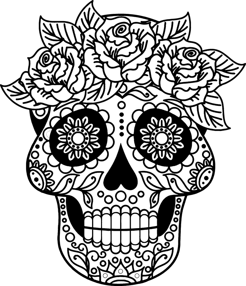 Mexican Skull Pattern Illustration